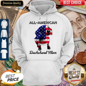 Alternative view of Original All American Dachshund Mom American Flag Shirt