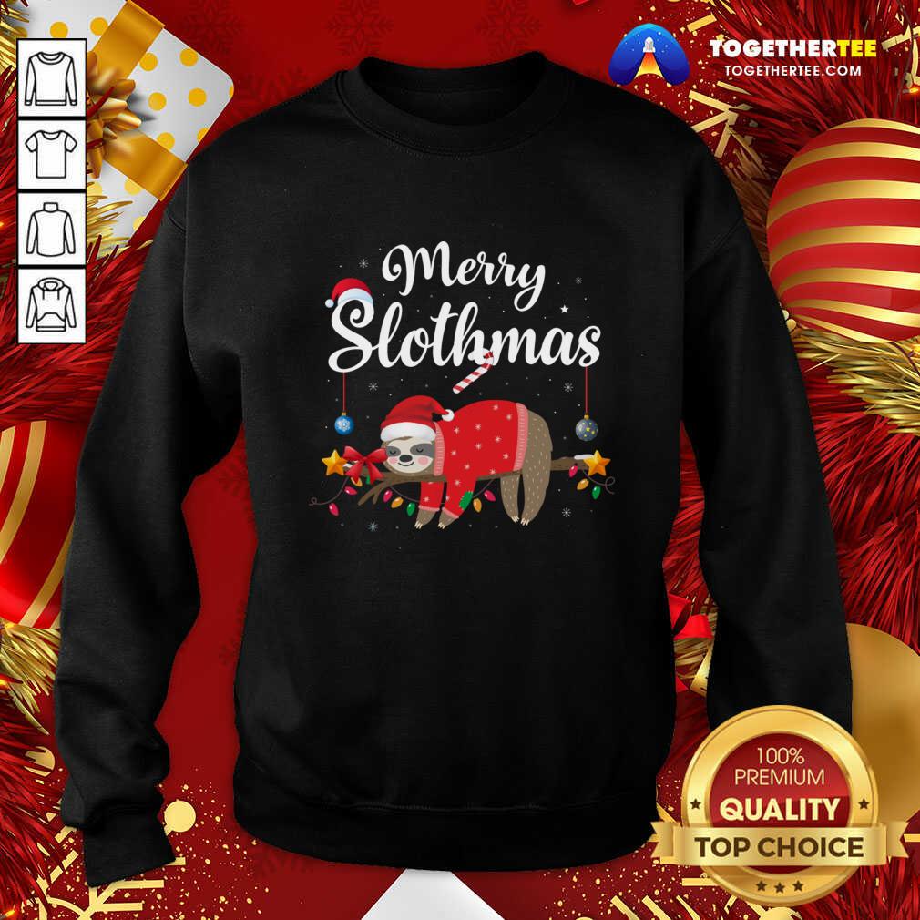 Top Merry Slothmas Sloth Funny Unisex Ugly Christmas Shirt - Image 4