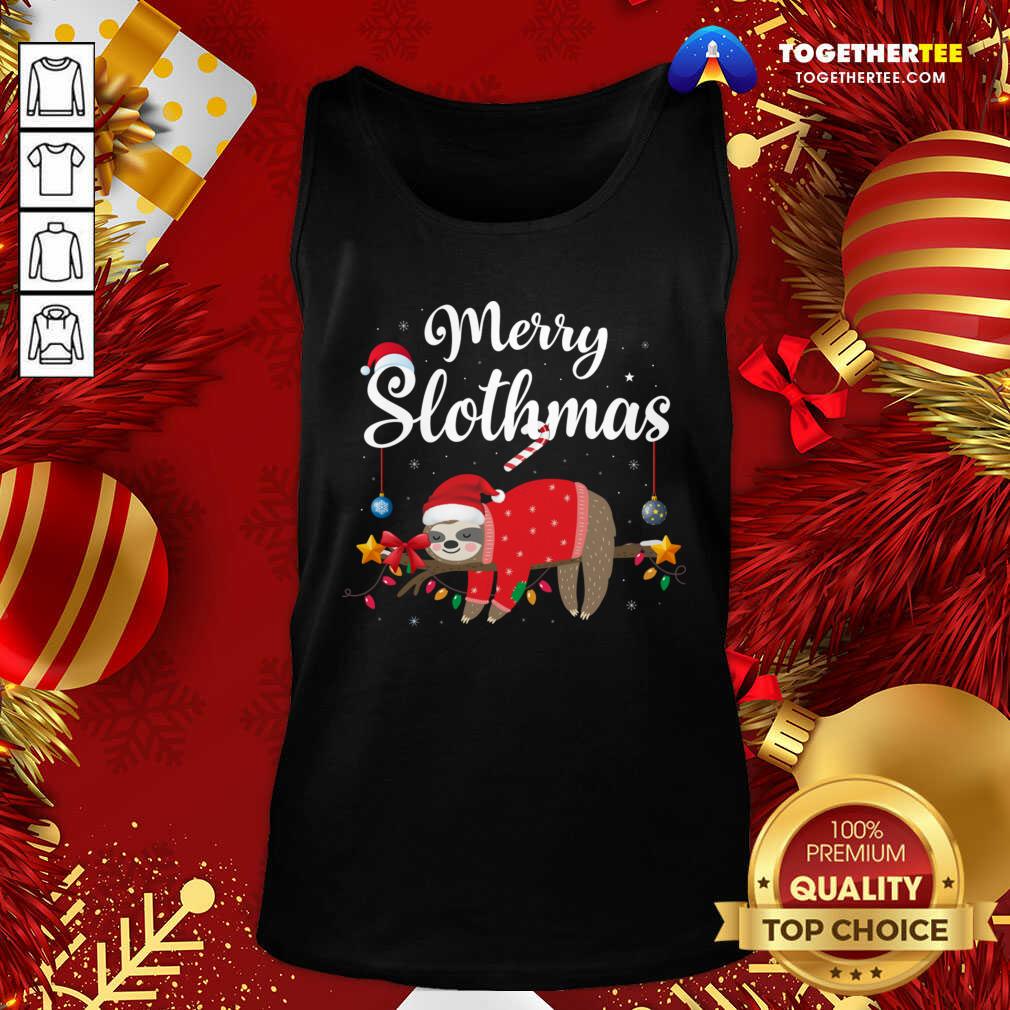 Top Merry Slothmas Sloth Funny Unisex Ugly Christmas Shirt - Image 3