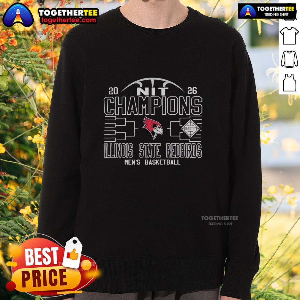 Top Illinois State Redbirds Men's Basketball NIT Champions 2026 T-Shirt - Image 5