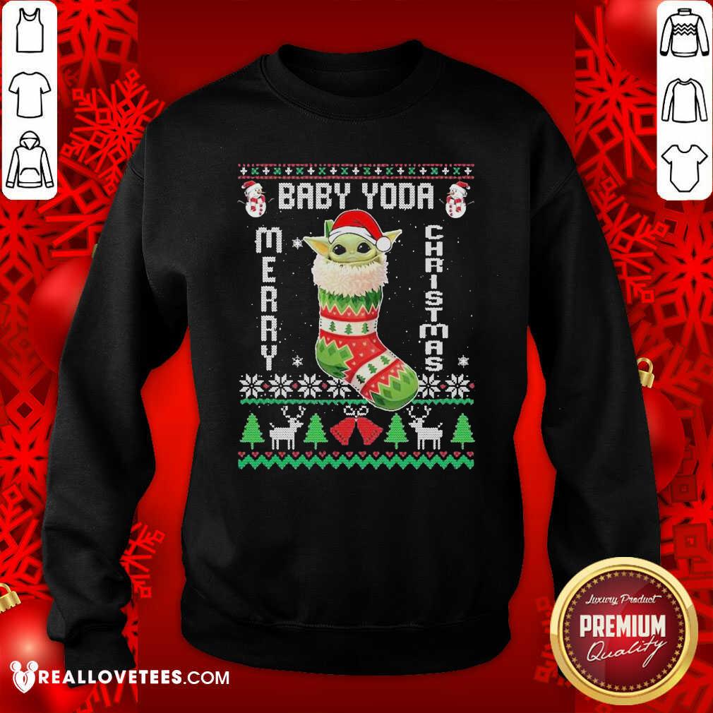 Nice Baby Yoda Hat Santa Ugly Merry Christmas 2020 Shirt - Image 3