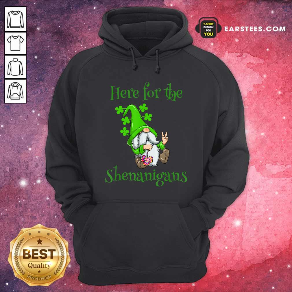 Perfect Here For The Shenanigans Hippie Gnome St Patricks Day Shirt - Image 2