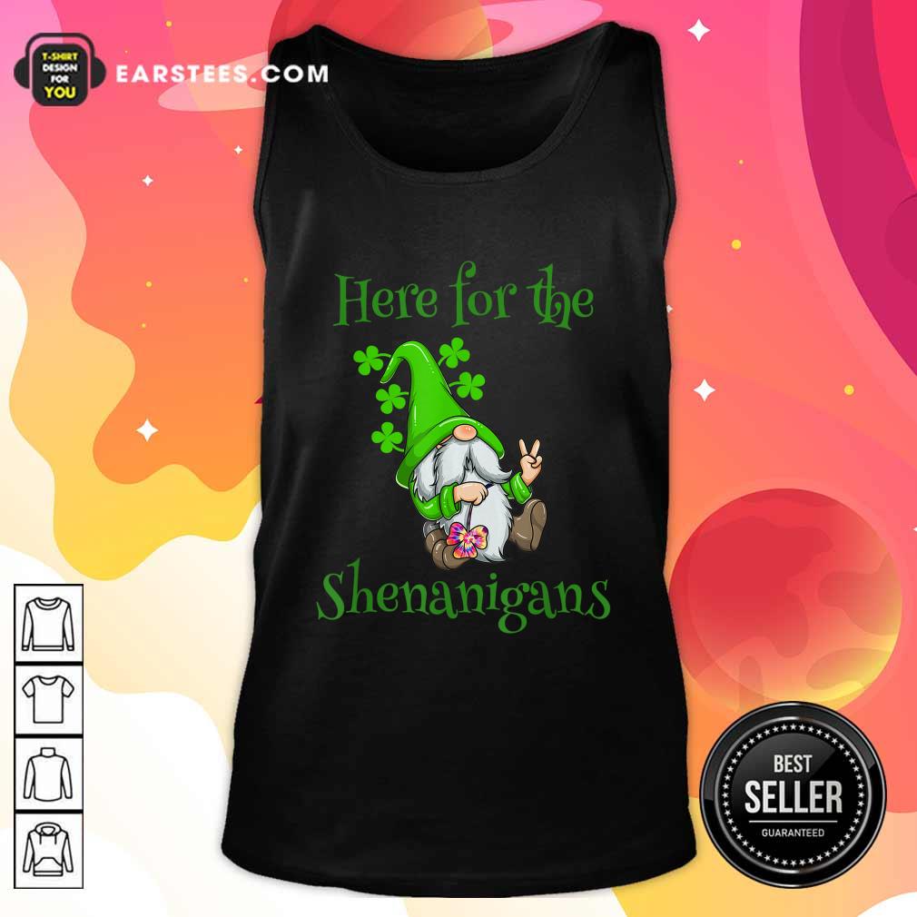 Perfect Here For The Shenanigans Hippie Gnome St Patricks Day Shirt - Image 4