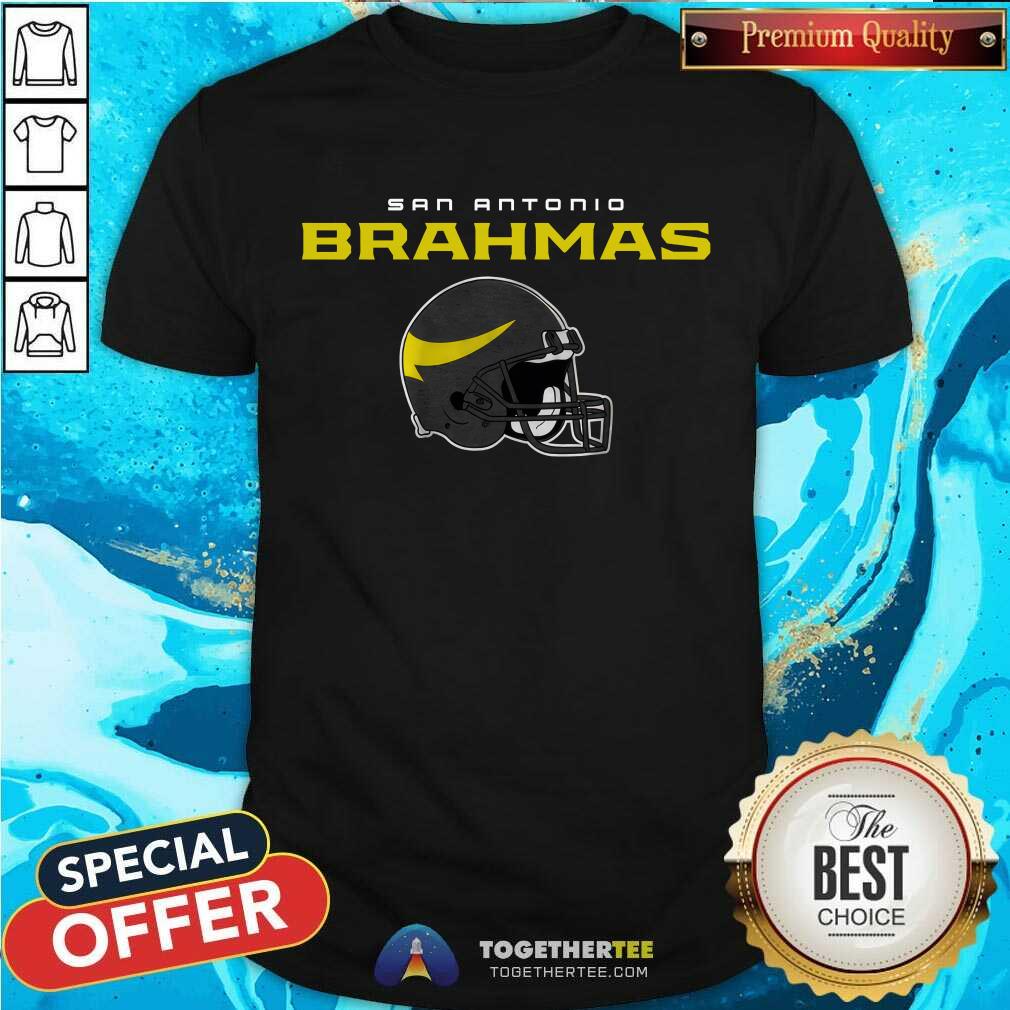 San Antonio Brahmas Vintage Helmet T-Shirt