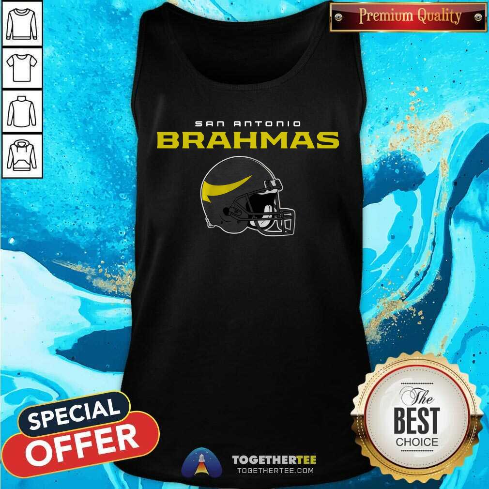 San Antonio Brahmas Vintage Helmet T-Shirt - Image 4