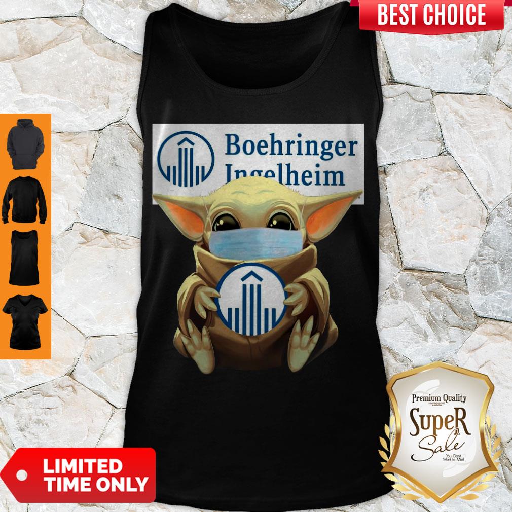 Top Baby Yoda Face Mask Hug Boehringer Ingelheim Shirt - Image 4