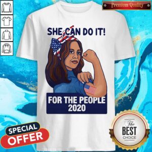 Kamala Harris She Can Do It For The People 2020 American Flag Shirt