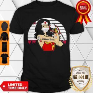 Good Strong Wonder Woman Tattoo California Nurse Coronavirus Shirt