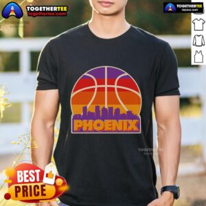 Official Vintage Phoenix Basketball Skyline Logo T-Shirt