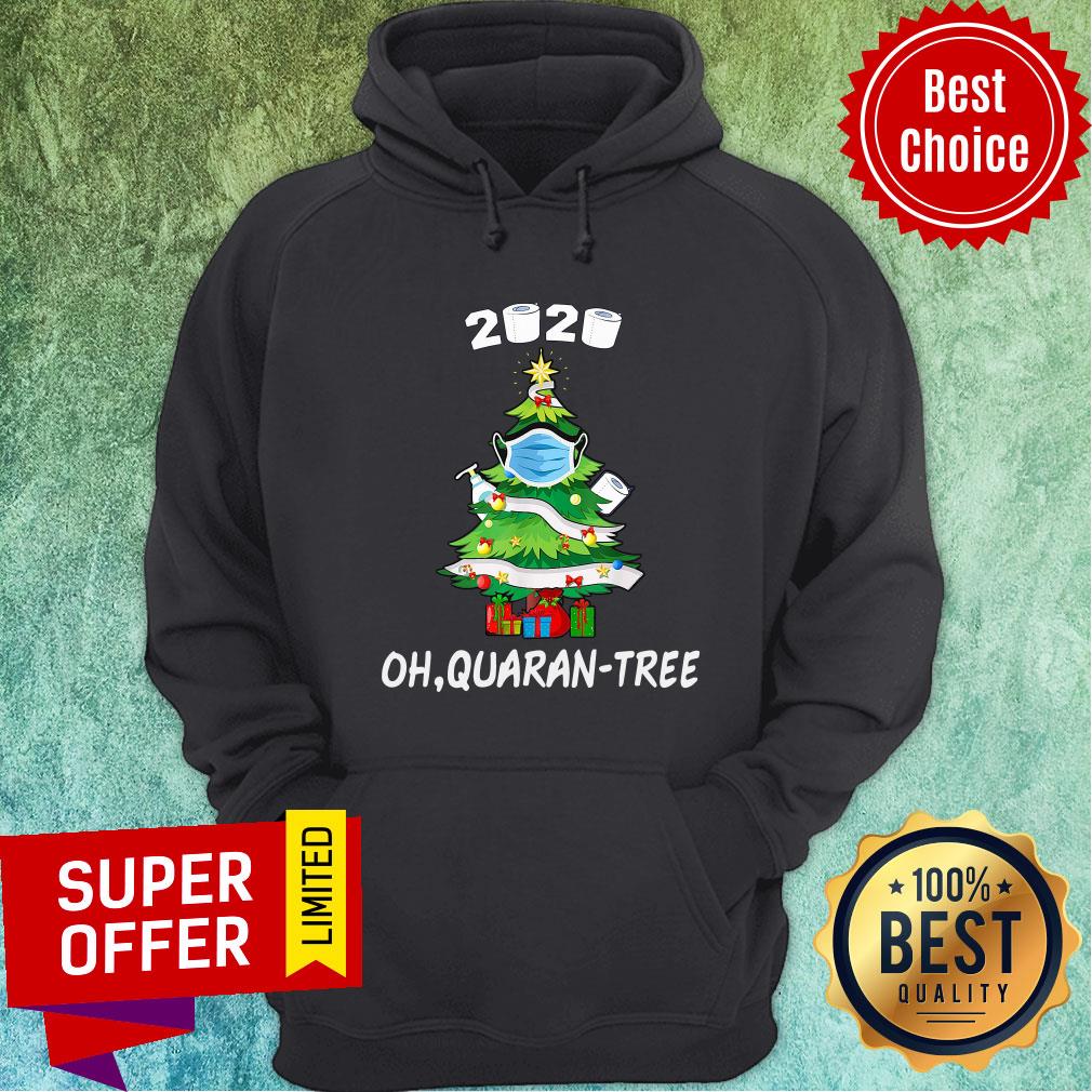 Funny Toilet Paper 2020 Oh Quaran-tree Christmas Tree Face Mask Shirt - Image 2