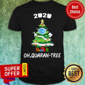 Funny Toilet Paper 2020 Oh Quaran-tree Christmas Tree Face Mask Shirt