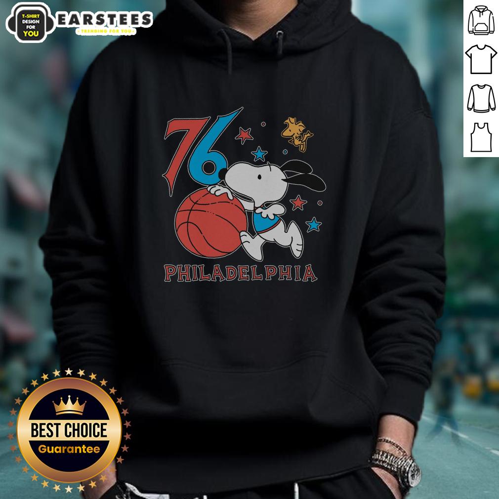 Awesome Sixers Snoopy 76 Philadelphia T-Shirt - Image 2