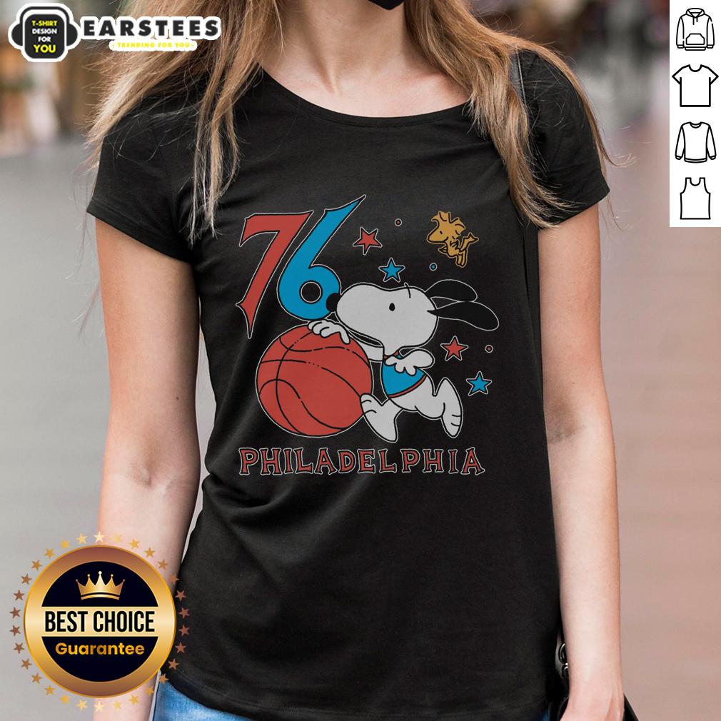 Awesome Sixers Snoopy 76 Philadelphia T-Shirt - Image 3