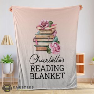 Good Pretty Vintage Book Reading Blanket Fleece Customized Blanket