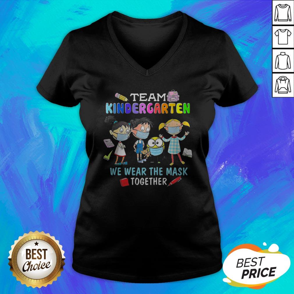 Awesome Team Kindergarten We Wear The Mask Together Shirt - Image 5