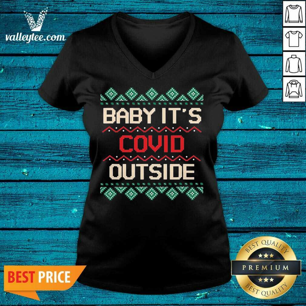 Premium Baby its Covid Outside Christmas Santa Shirt - Image 3