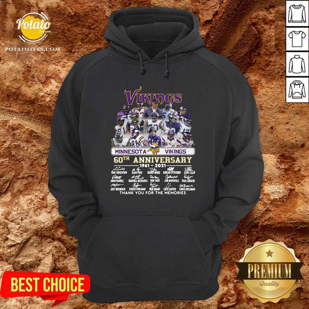 Funny Minnesota Vikings 60th Anniversary Thank You For The Memories Signatures Shirt - Image 5