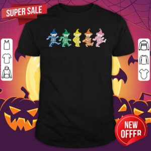 Grateful Dead Bears Dancing In Halloween Costume Funny Shirt