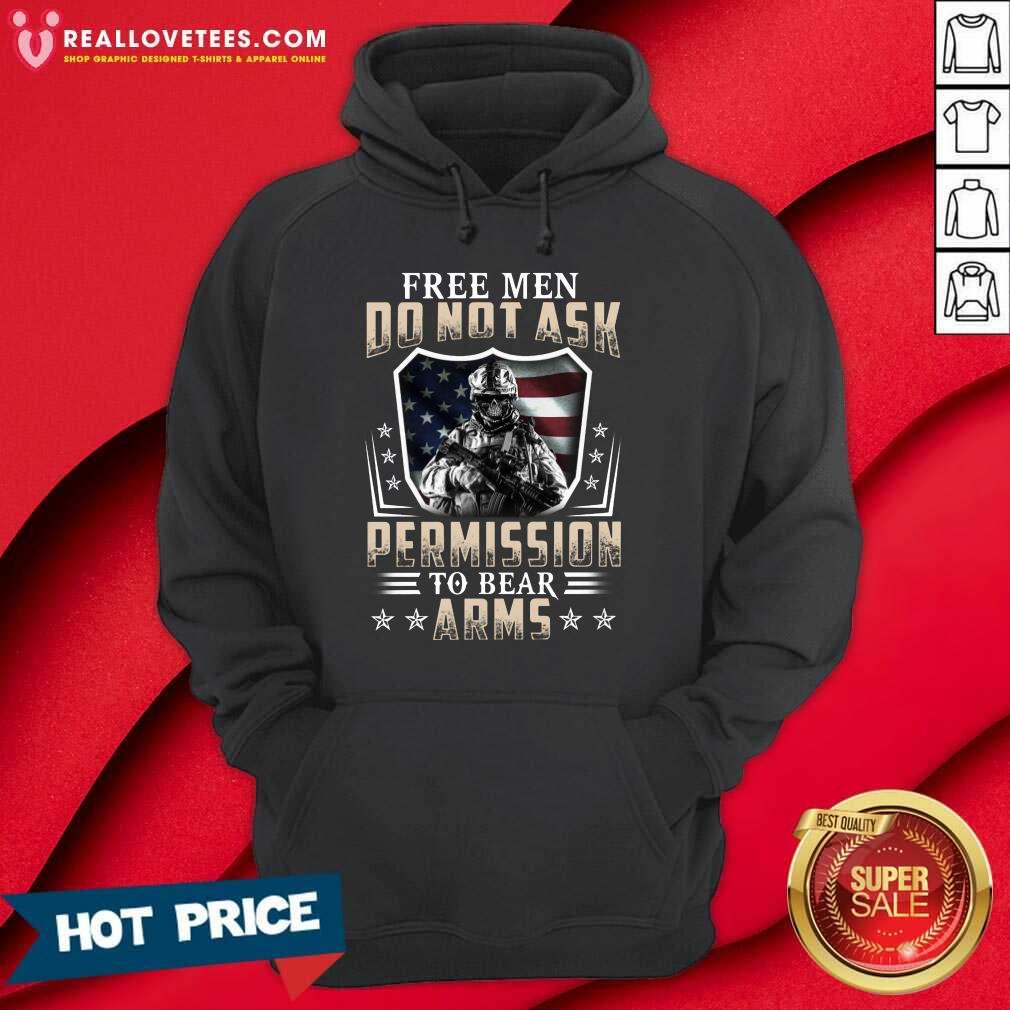 Happy Free Men Do Not Ask Veteran Permission To Bear Arms Shirt - Image 5