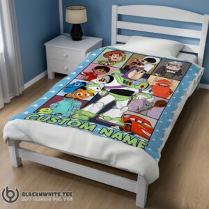Alternative view of Awesome Cute Disney Pixar Toy Story Buzz Lightyear With Friends Blanket Fleece Customized Blanket