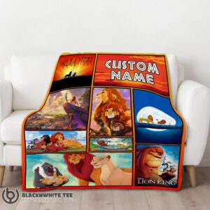 Alternative view of Awesome Cute Disney Simba Mufasa Timon Pumbaa The Lion King Collage Blanket Fleece Customized Blanket