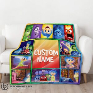 Alternative view of Cute Perfect Disney Inside Out Colorful Collage Blanket Fleece Customized Blanket
