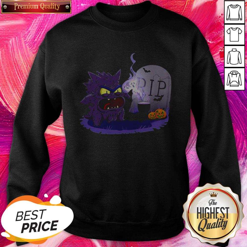 Great Halloween Pokemon Gengar Rip Shirt - Image 4