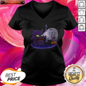 Alternative view of Great Halloween Pokemon Gengar Rip Shirt