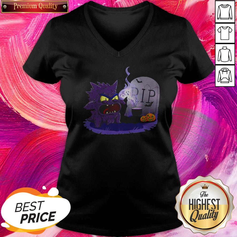 Great Halloween Pokemon Gengar Rip Shirt - Image 2
