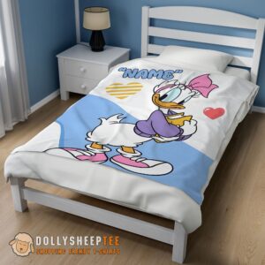 Perfect Donald Duck Girlfriend Daisy Blanket Fleece Customized Blanket