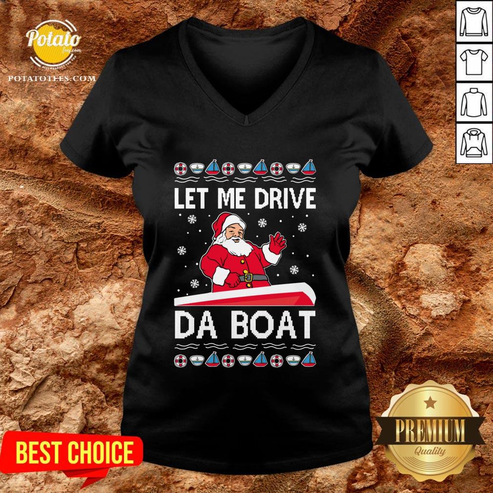 Original Santa Claus Let Me Drive Da Boat 2020 Shirt - Image 2