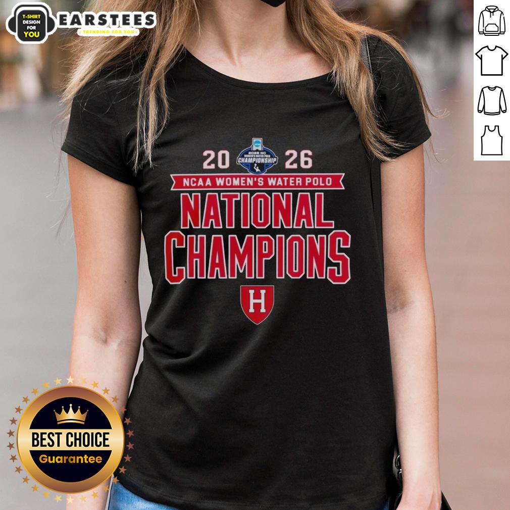 Awesome 2026 NCAA Women's Water Polo National Champs Harvard Crimson Victory T-Shirt - Image 3