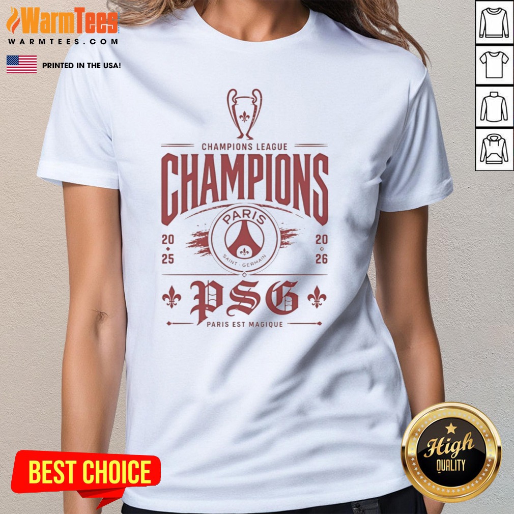 Pretty Champions League Champion PSG Paris Est Magique 2025 2026 Shirt - Image 3