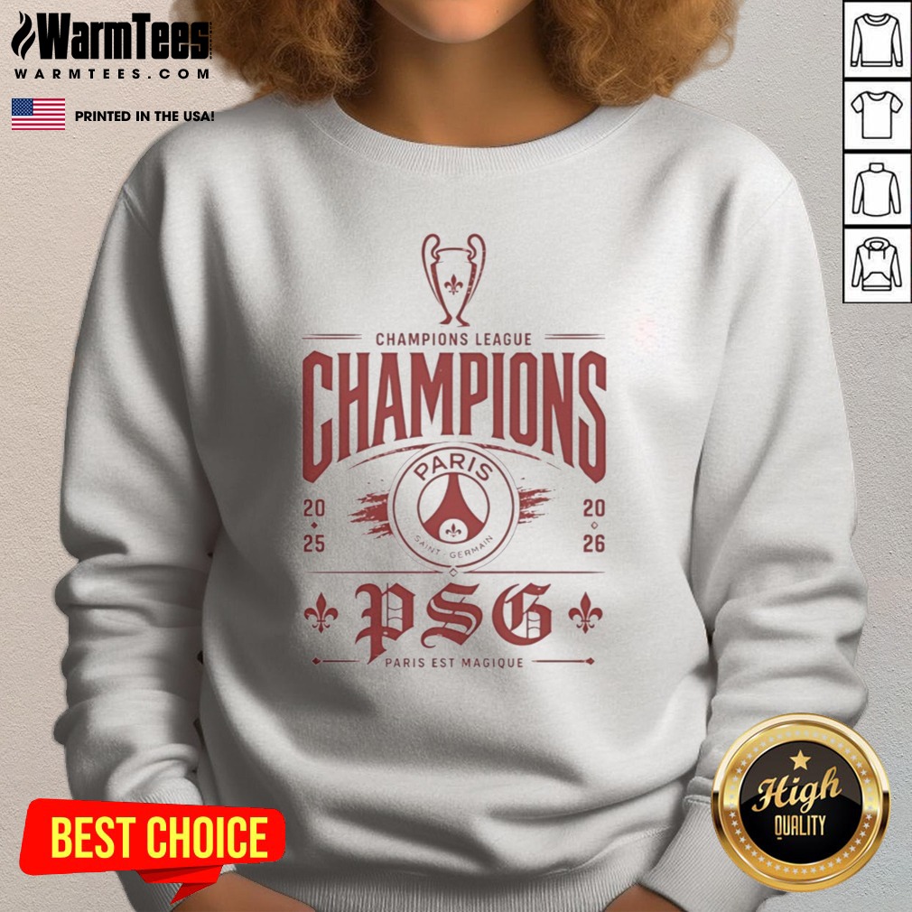 Pretty Champions League Champion PSG Paris Est Magique 2025 2026 Shirt - Image 4