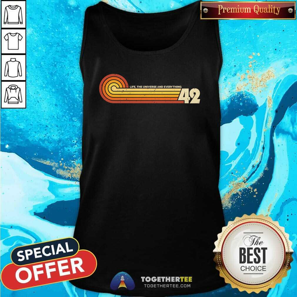 Awesome Vintage Answer Life The Universe And Everything 42 T-Shirt - Image 4