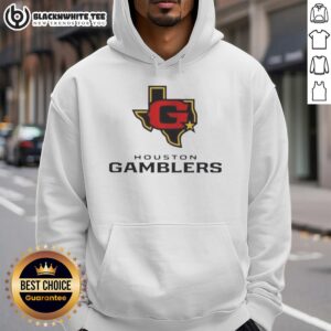 Alternative view of Official Houston Gamblers Lockup Logo T-Shirt