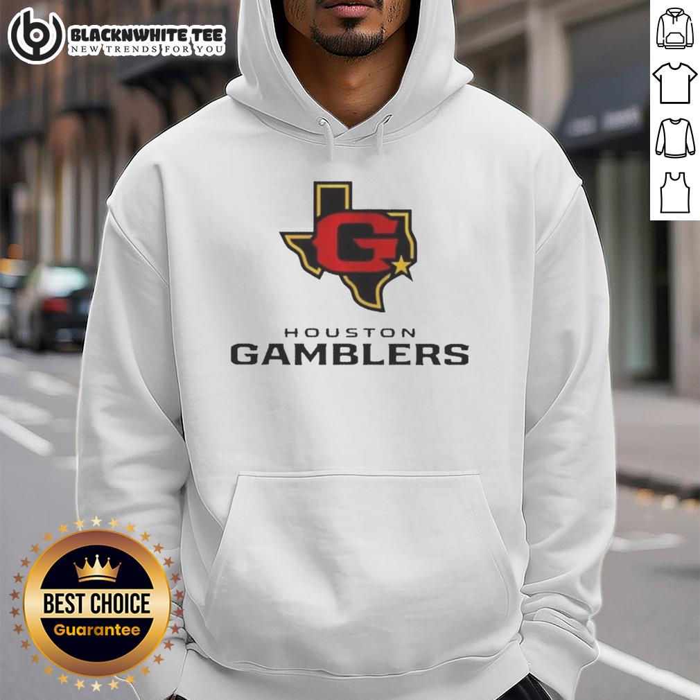 Official Houston Gamblers Lockup Logo T-Shirt - Image 2