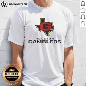 Official Houston Gamblers Lockup Logo T-Shirt