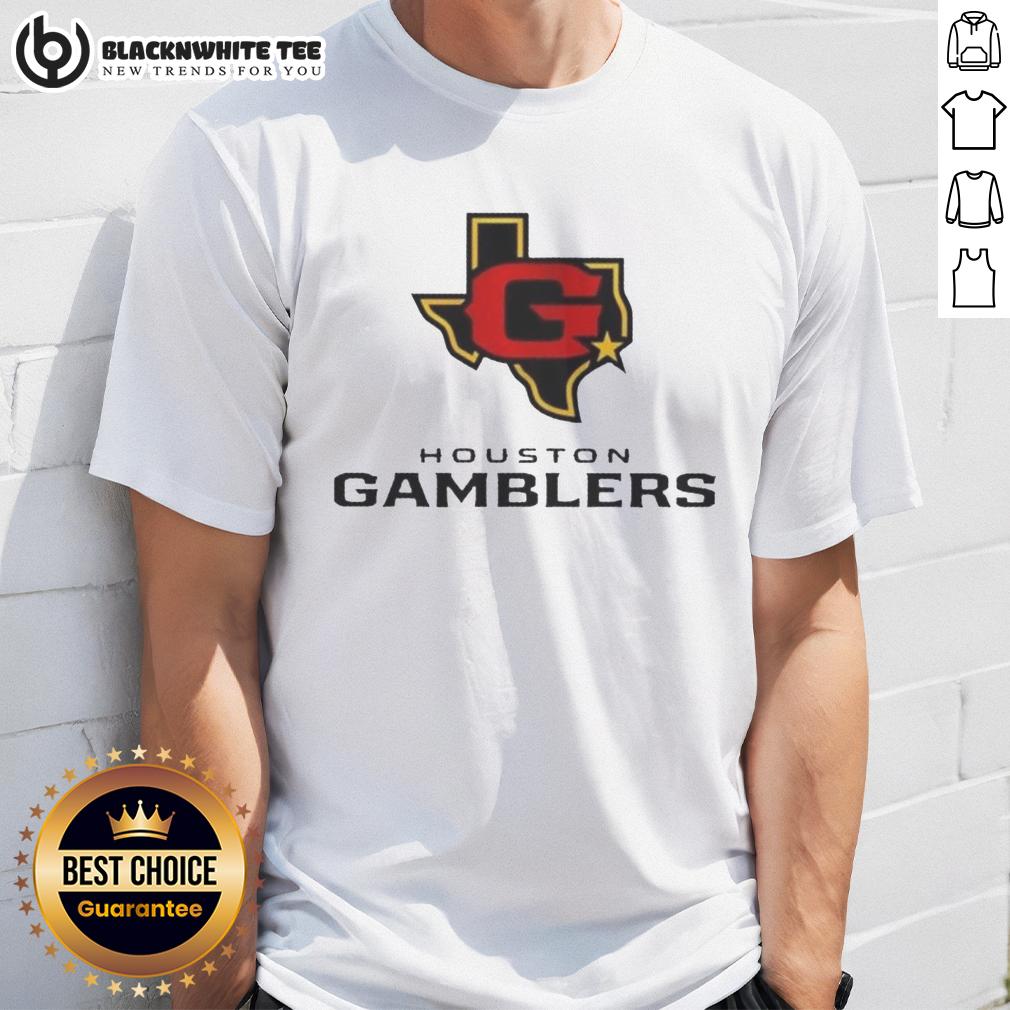 Official Houston Gamblers Lockup Logo T-Shirt
