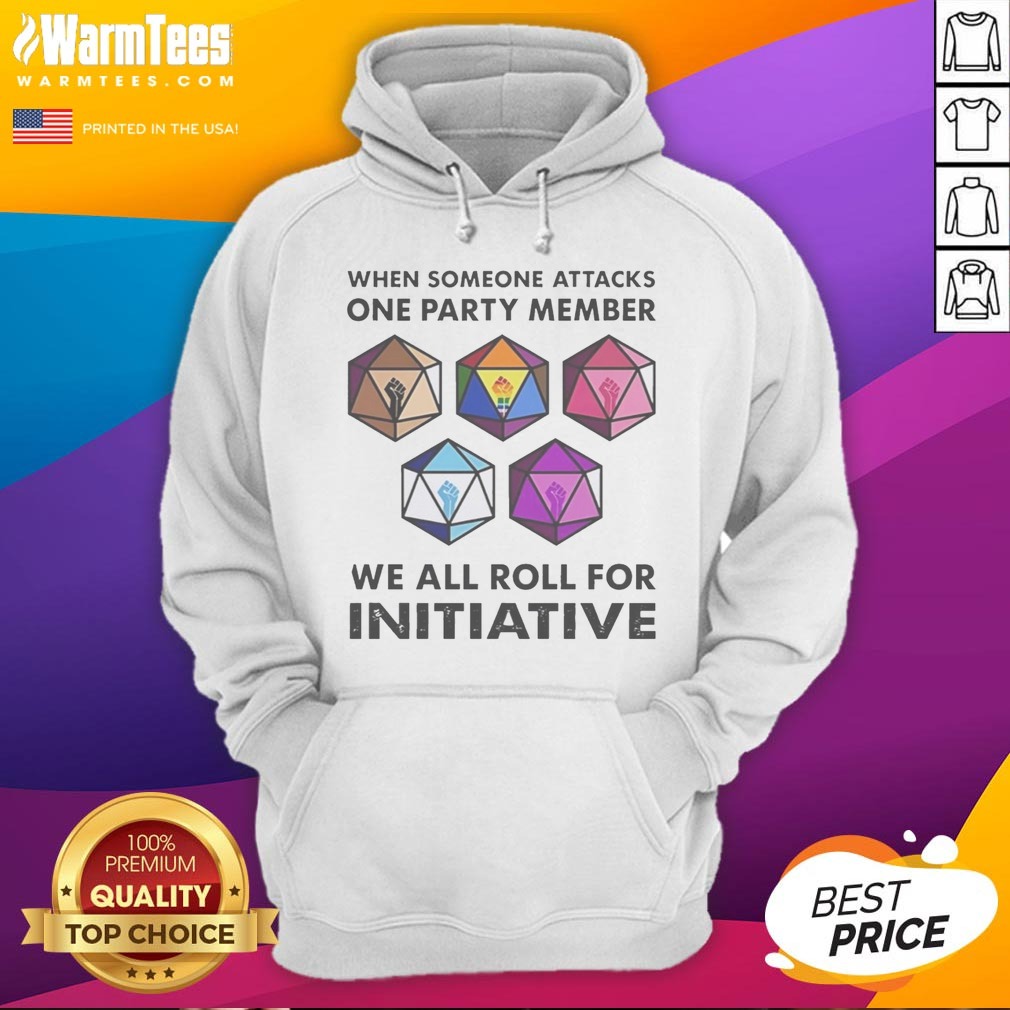 Funny When Someone Attacks One Party Member We All Roll For Initiative Retro Shirt - Image 2