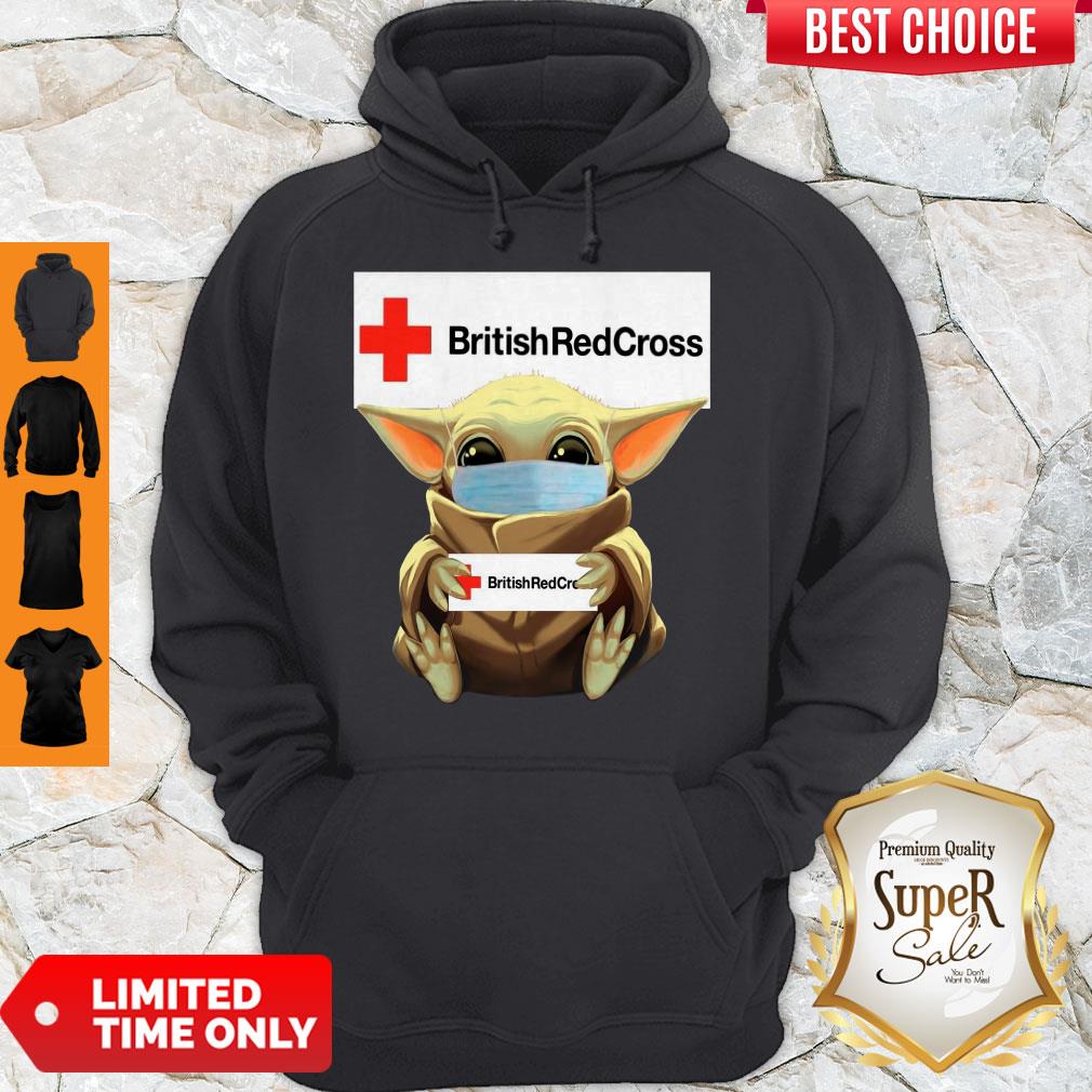 Top Baby Yoda Face Mask Hug British Red Cross Shirt - Image 2