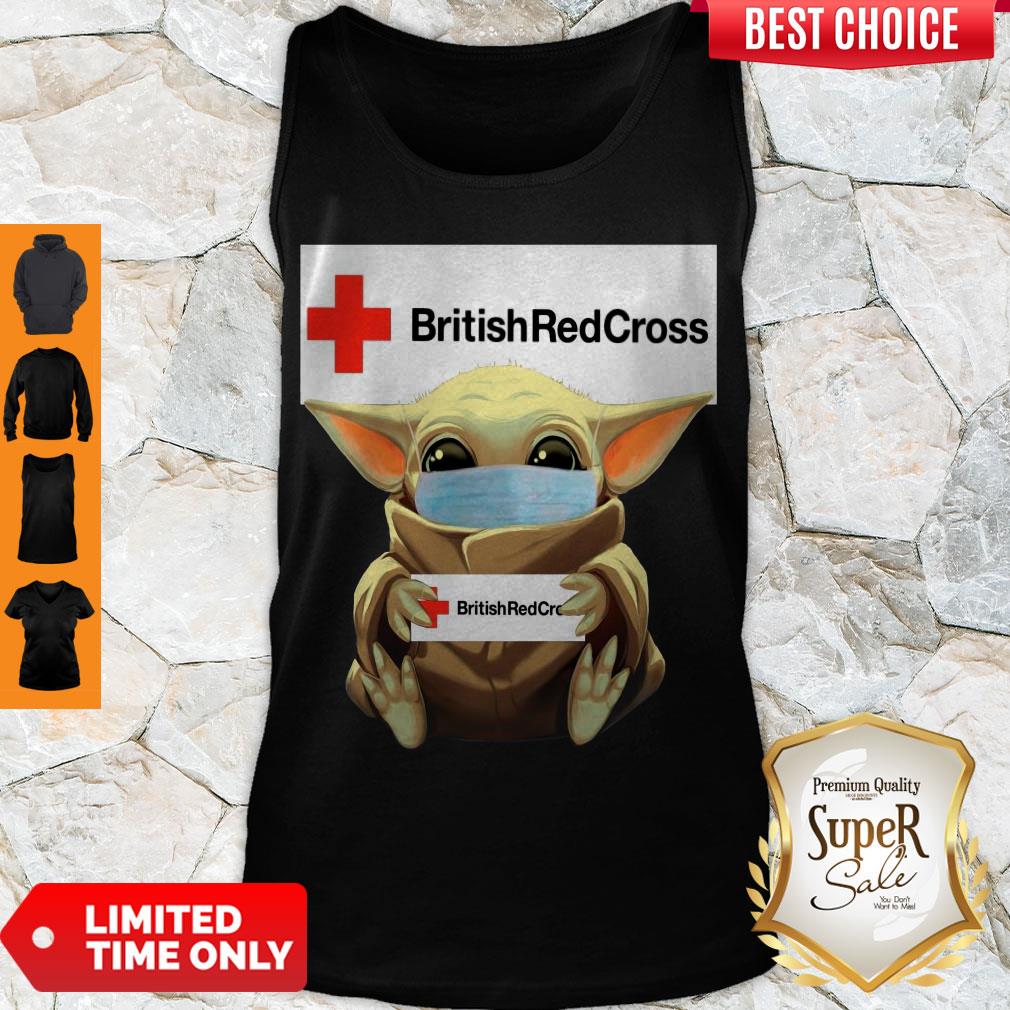 Top Baby Yoda Face Mask Hug British Red Cross Shirt - Image 4