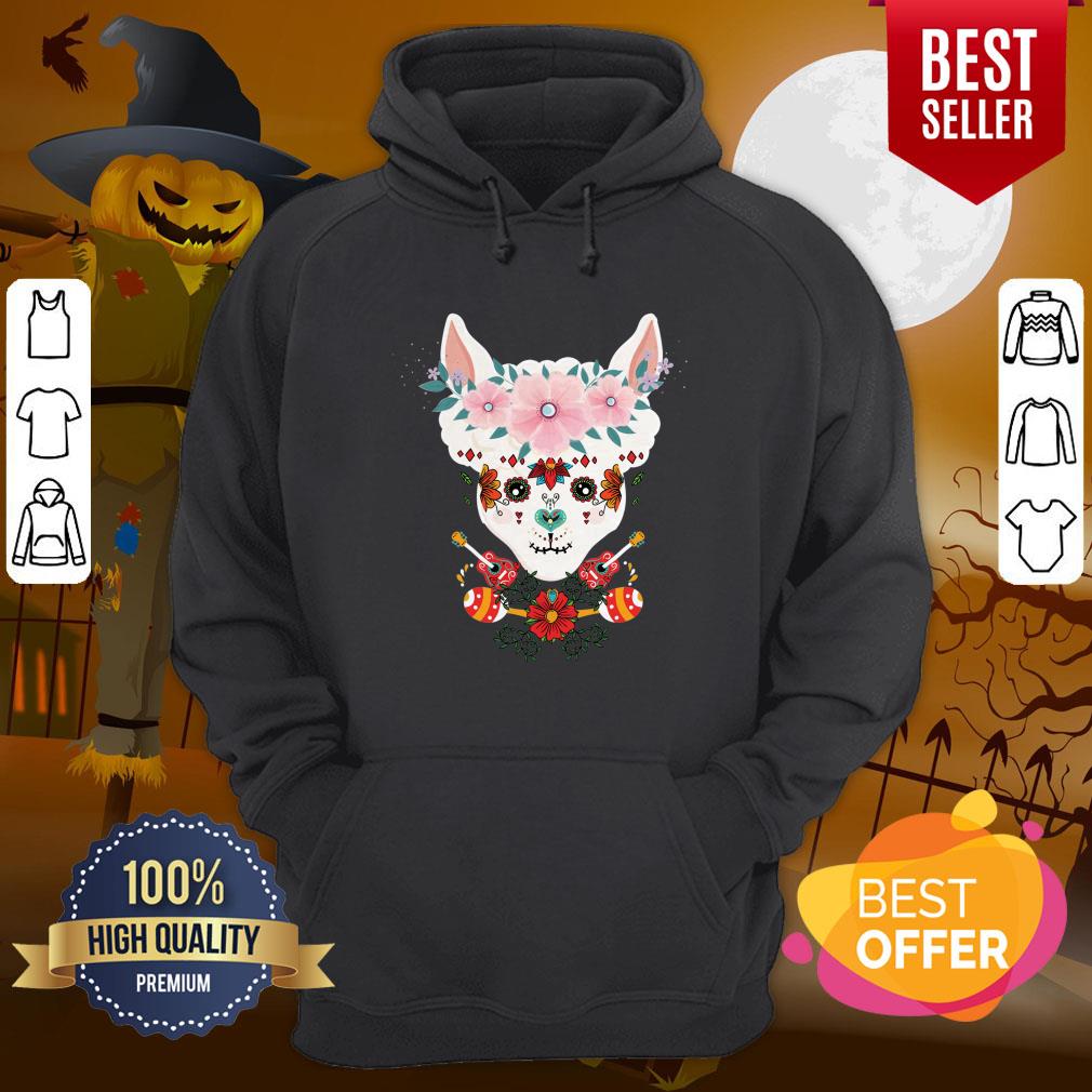 LLama Dia De Los Muertos Day Of The Dead Alpaca Calavera Shirt - Image 5