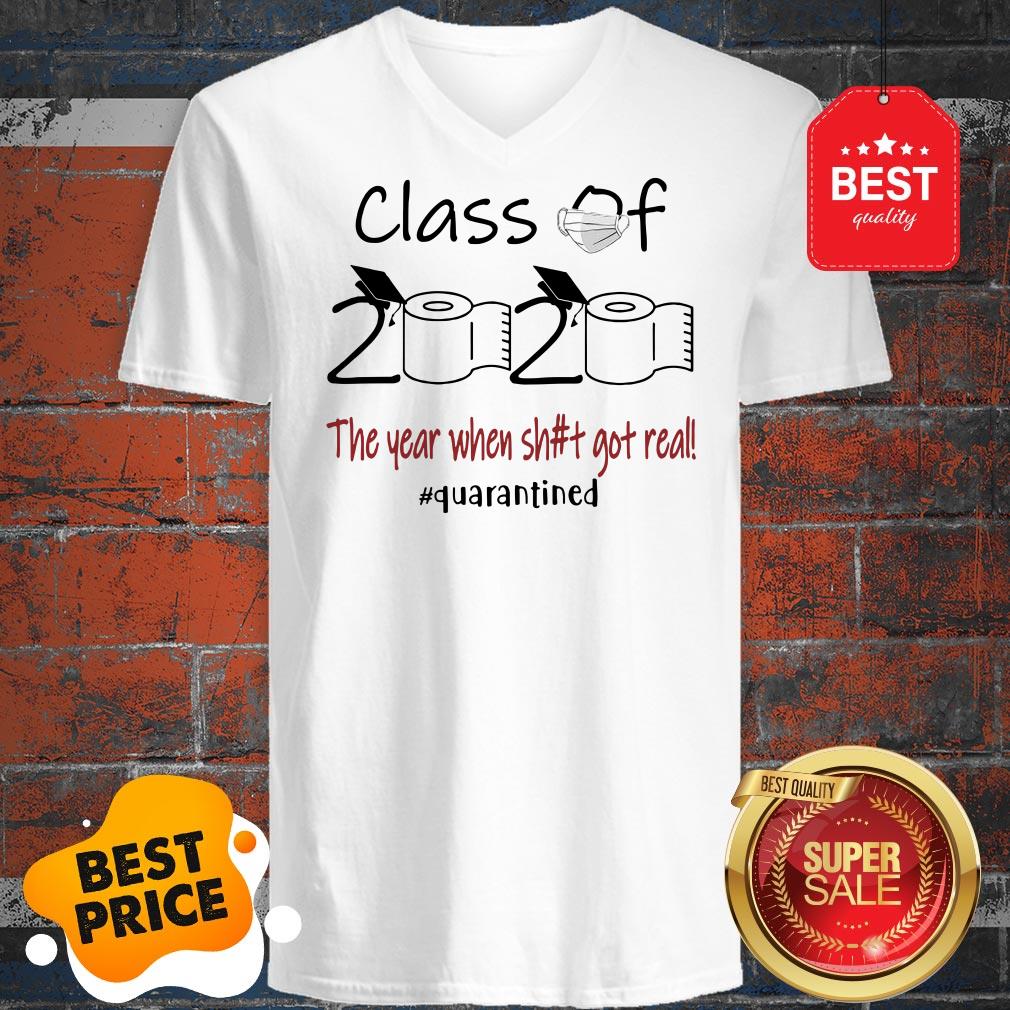 Seniors 2020 The Year When Shit Got Real Shirt - Image 2