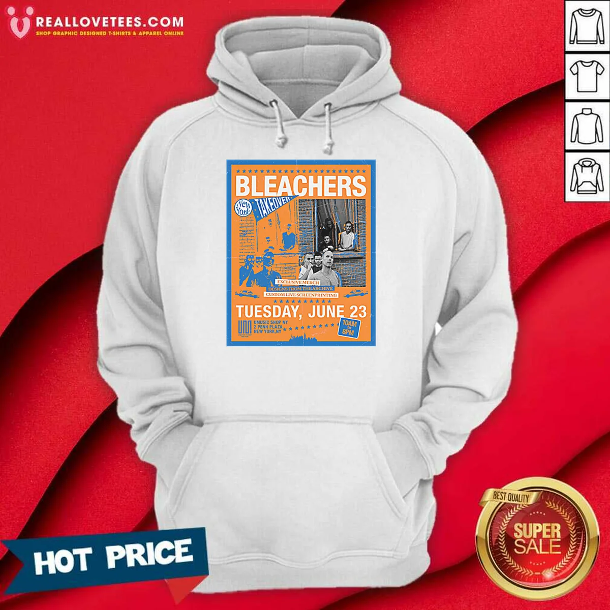 Top Bleachers Jun 23 2026 New York NY TOUR Poster Shirt - Image 3