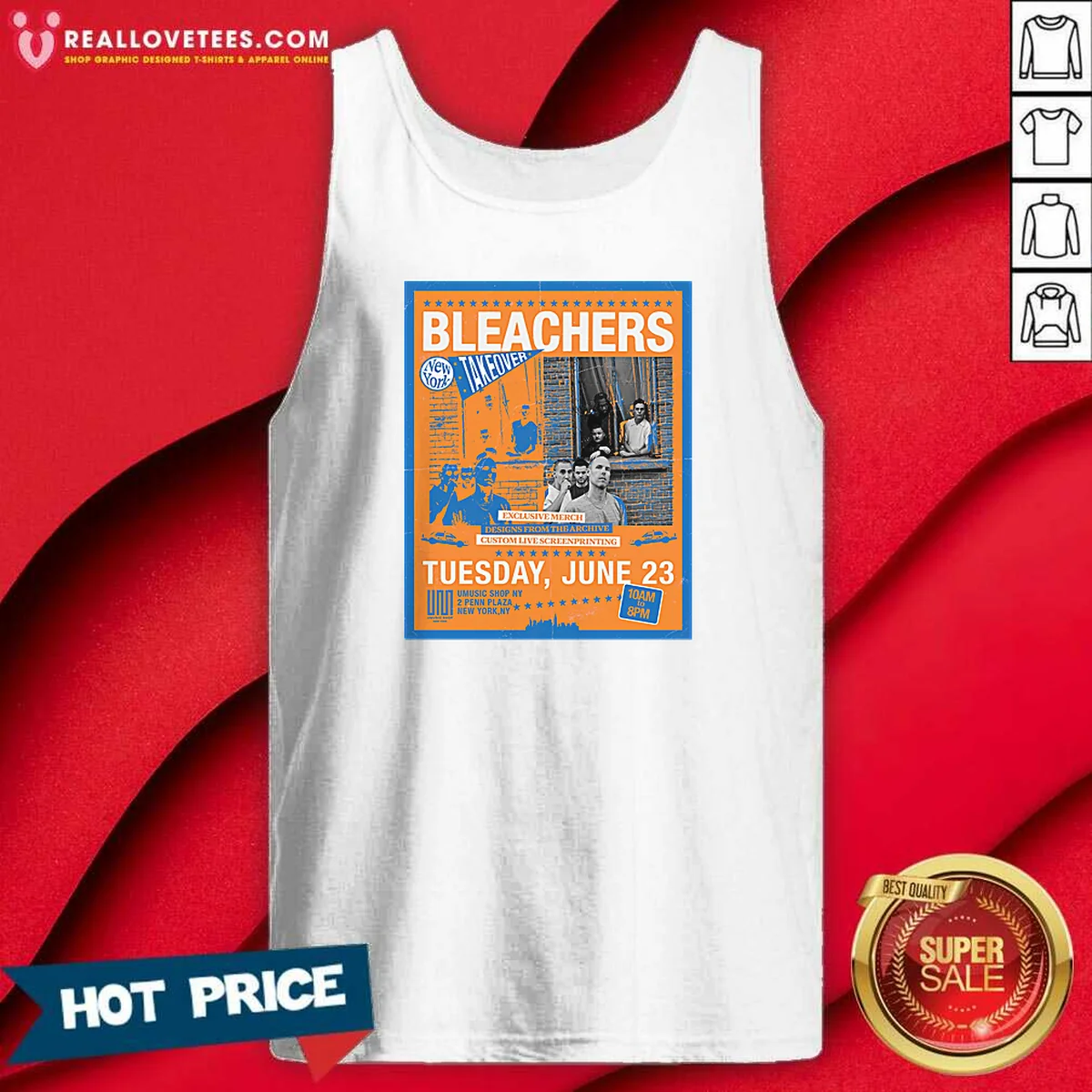 Top Bleachers Jun 23 2026 New York NY TOUR Poster Shirt - Image 5