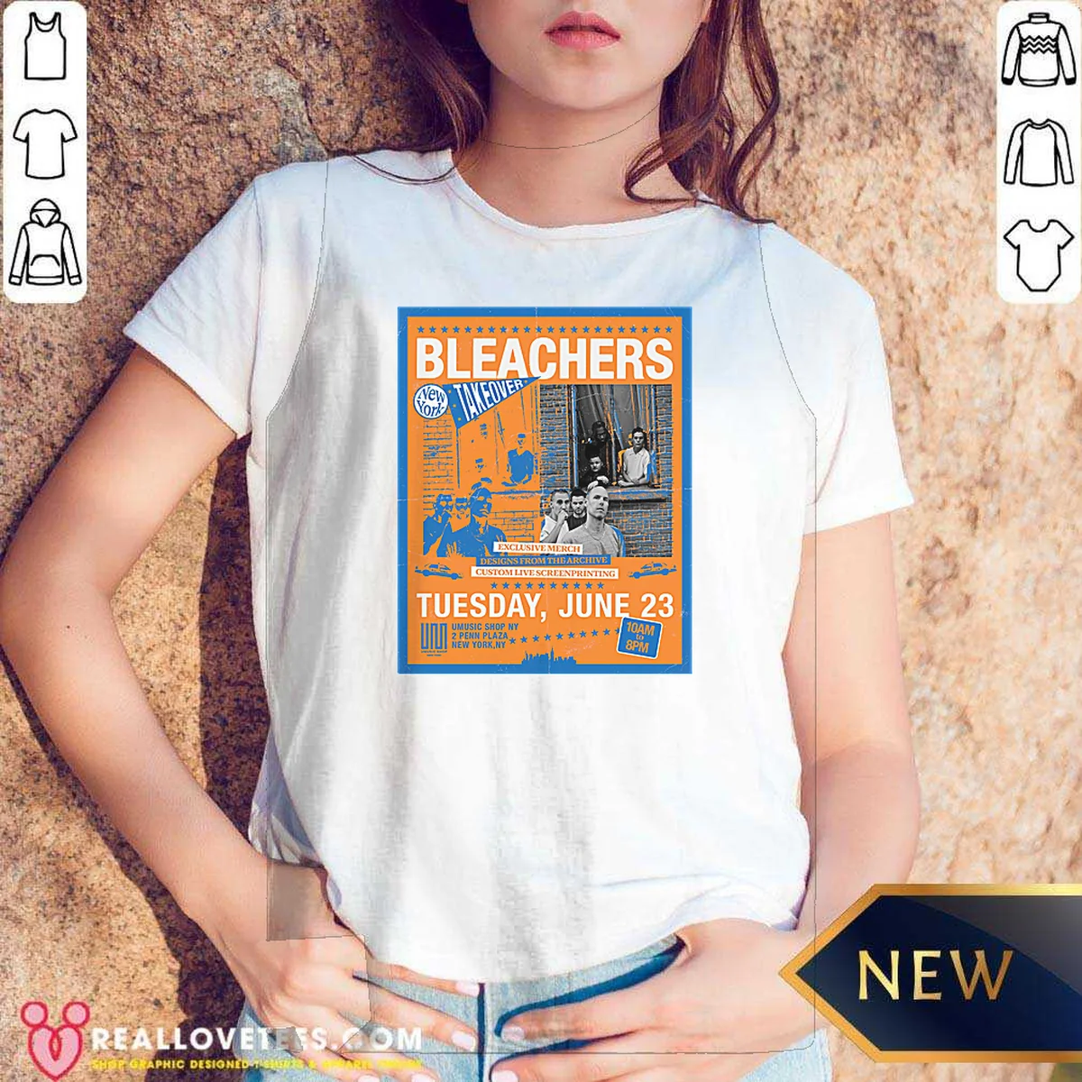 Top Bleachers Jun 23 2026 New York NY TOUR Poster Shirt - Image 2