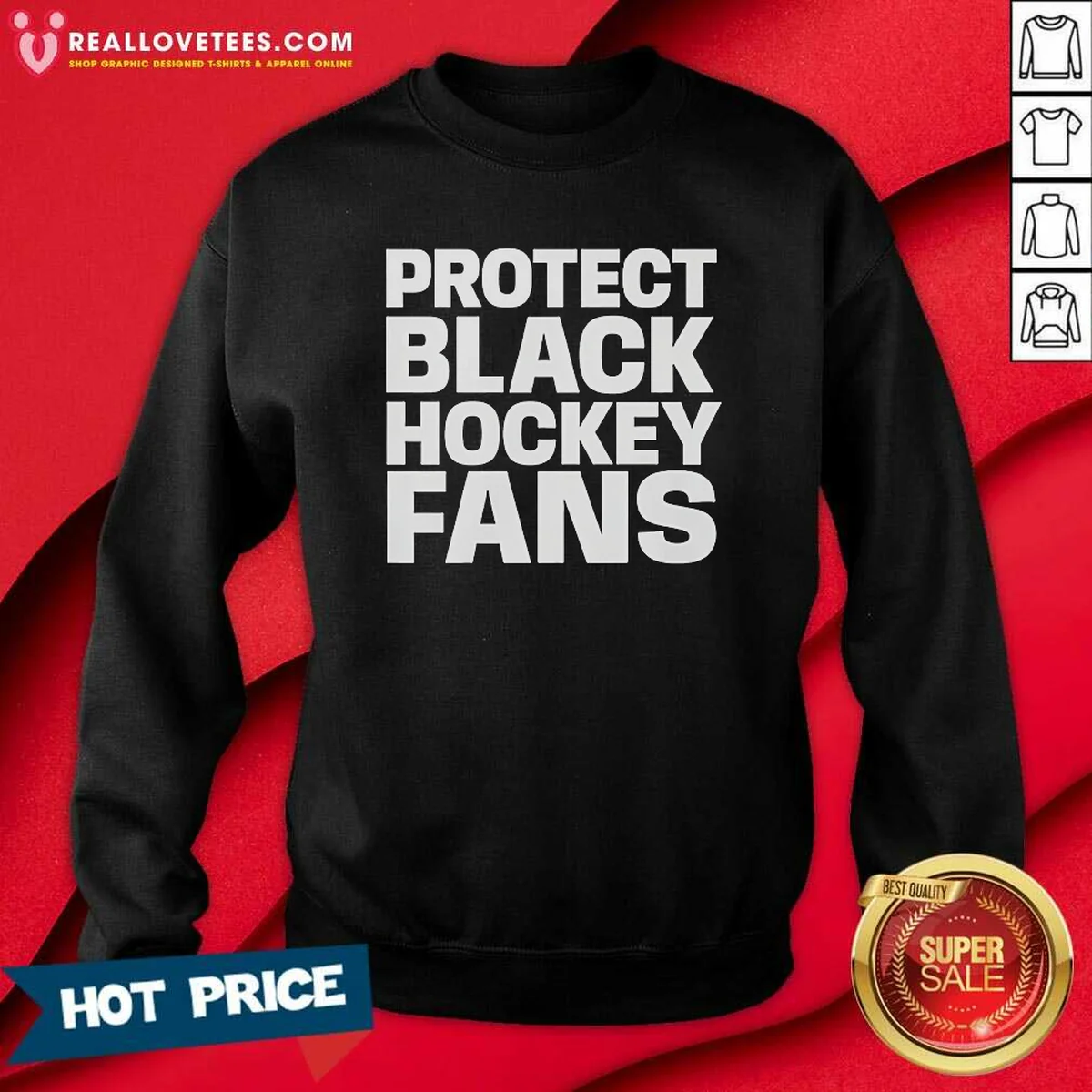 Top Protect Black Hockey Fans Shirt - Image 4