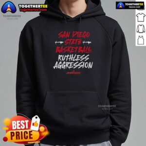 Alternative view of Nice San Diego State Basketball Ruthless Aggression T-Shirt
