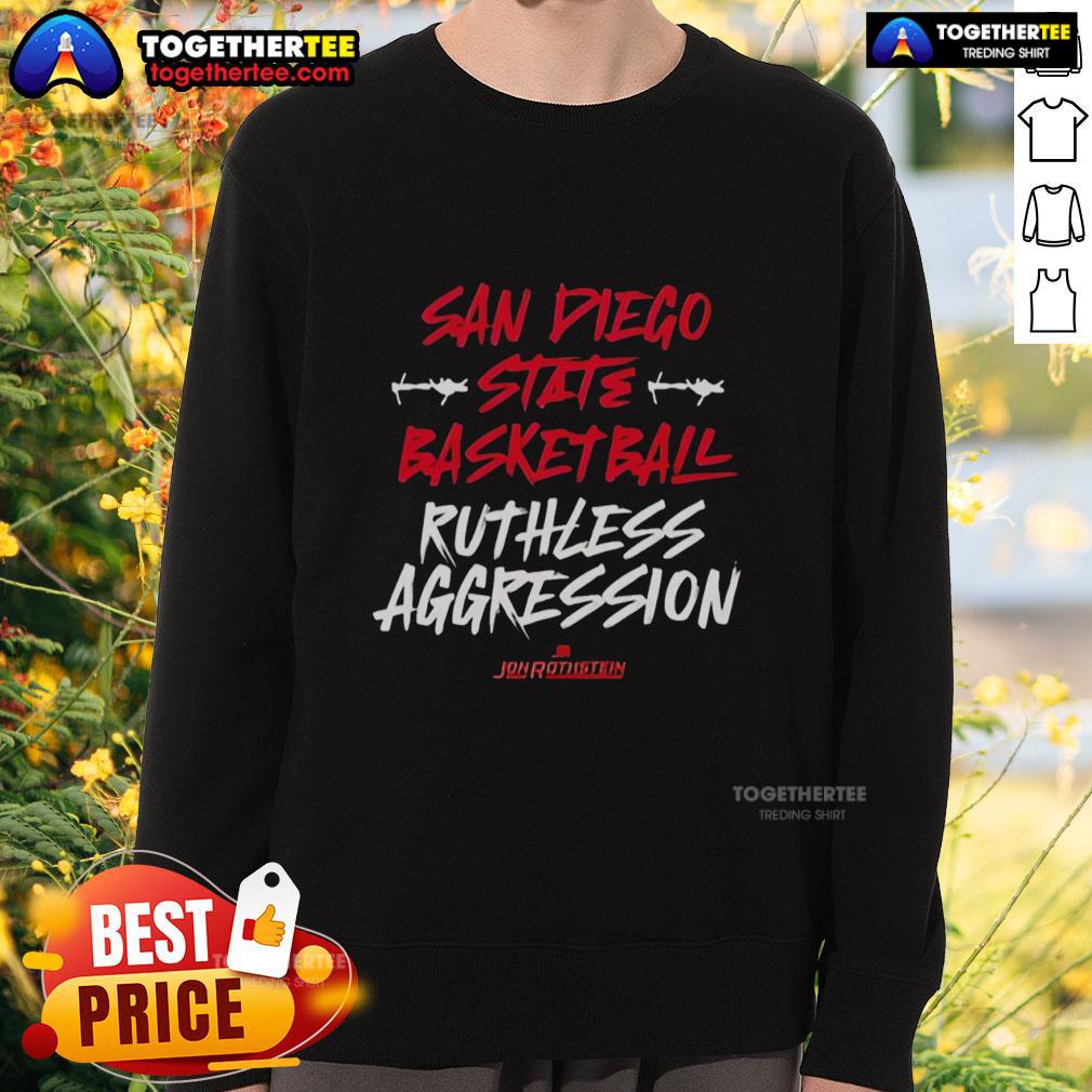 Nice San Diego State Basketball Ruthless Aggression T-Shirt - Image 5